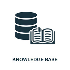 Knowledge Base icon. Monochrome sign from customer relationship collection. Creative Knowledge Base icon illustration for web design, infographics and more