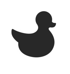 simple cartoon duck silhouette shape