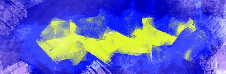 Abstract background painting art with blue and yellow paint brush for presentation, website, halloween poster, wall decoration, or t-shirt design.