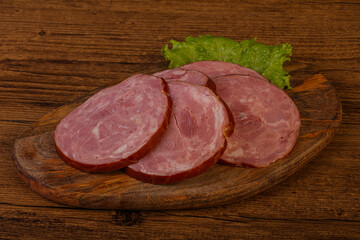 Slices of pork meat ham
