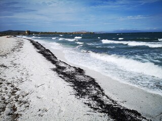 Sardinien Spiaggia le Saline mit Torre delle Saline