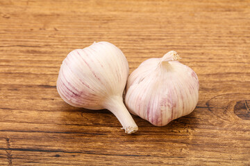 Fresh ripe and tasty garlic