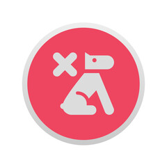 Obraz premium No Dog - App Icon Button