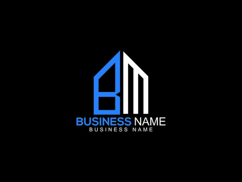 Colorful BM Logo, initial Bm b m Letter Logo Icon Vector Image For Your Business