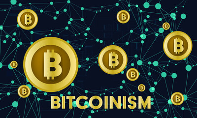 digital money of crypto currency, bitcoin trading risk financial, online banking network, buy the coin