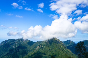 海谷山塊　山岳風景　青空