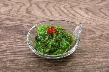 Asian traditional chukka salad in the bowl
