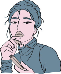 Illustration of a woman pose