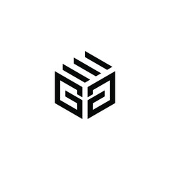 Initial letter EGG or GG logo design vector