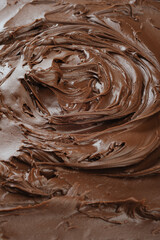 Background of a dark melted chocolate