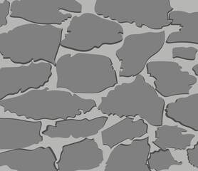 Stone wall background. Seamless stone pattern. Flat. Vector illustration