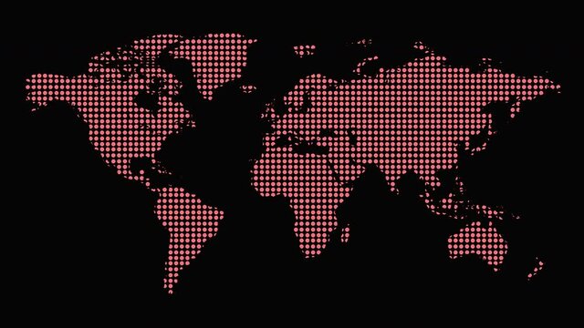 world map , illuminate atlas  animation 