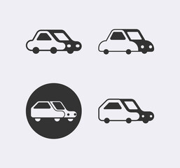 Car vector line icon set.