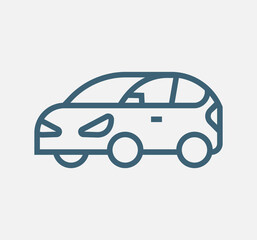 Naklejka premium Car vector line icon set.