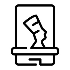 nefertiti line icon