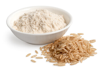 Brown rice flour and rice