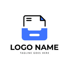 Fototapeta premium folder business logo template illustration vector graphic