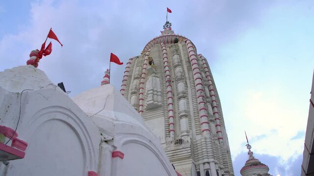 Beautiful view of Jagannath Temple, The Jagannath temple is on top of a small hillock, in Ranchi, Jharkhand, India.