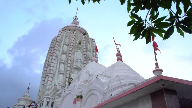 Beautiful view of Jagannath Temple, The Jagannath temple is on top of a small hillock, in Ranchi, Jharkhand, India.