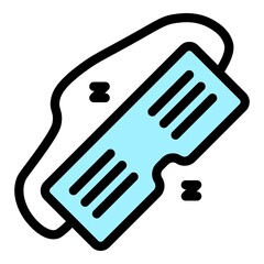 Obraz premium Night sleep mask icon. Outline night sleep mask vector icon color flat isolated