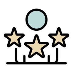 Brand office man icon. Outline brand office man vector icon color flat isolated