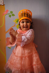 little girl in a dress