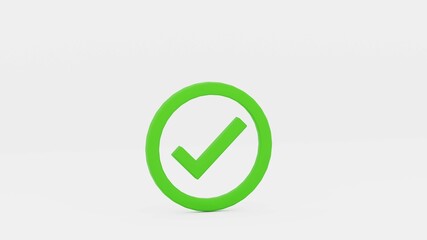 icon of green check circle for website or another media