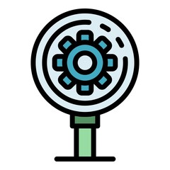 Obraz premium Cyber gaming icon. Outline cyber gaming vector icon color flat isolated