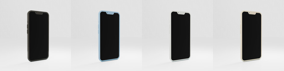 3d visualization, trendy infographics of the latest smartphone model