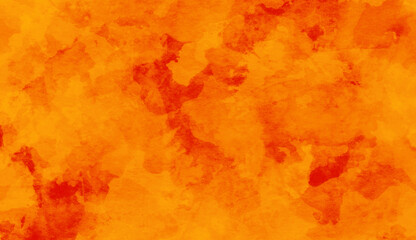 Fototapeta premium Halloween orange watercolor background with with spots and splashes