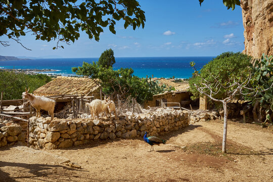 the Mangiapane caves in Sicily near the Cornino bay in the province of Trapani