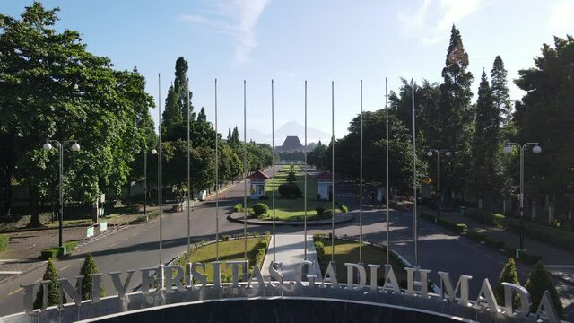 Aerial View of Universitas Gadjah Mada in Yogyakarta, Indonesia. 