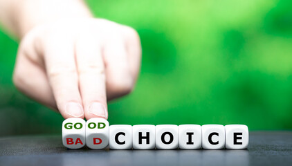 Hand turns dice and changes the expression 