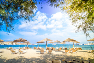 Romantic beach at greek island