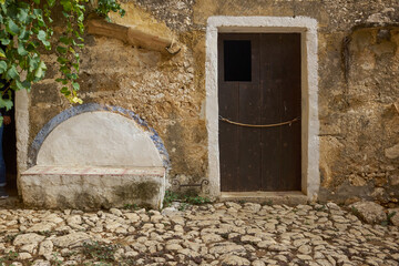 rural location with tools, carts and utensils typical of Sicilian peasant life