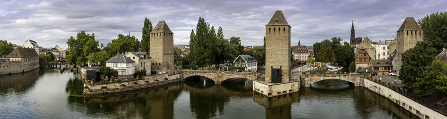 Beautiful view of Strasbourg city in Alsace. - obrazy, fototapety, plakaty
