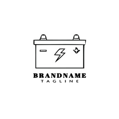 unique car battery logo icon template vector illustration