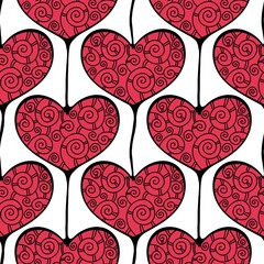 Fototapeta na wymiar Seamless valentines pattern with hearts for postcard and gifts and cards 