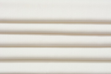 Closeup Of Rippled White Silk Fabric White Fabric Texture Background
