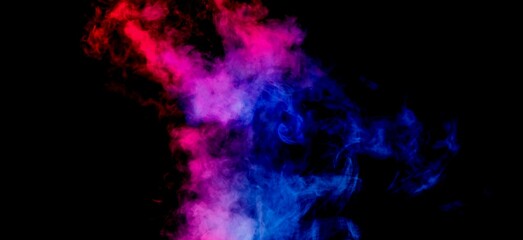 Smoke flow on black background illustration