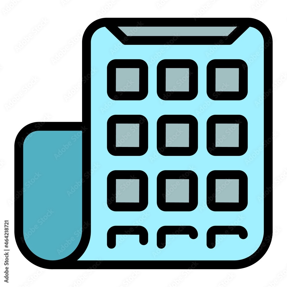 Poster flexible display icon. outline flexible display vector icon color flat isolated