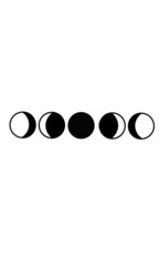 Moon Phases Horizontal Abstract Modern Vector