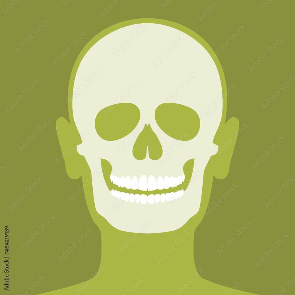 Wall mural Vector anatomical human target with skeleton. Isolated on white background. - Wall murals