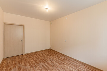 Russia, Moscow- May 03, 2020: interior room apartment modern bright cozy atmosphere. general cleaning, home decoration, preparation of house for sale. empty room renovated