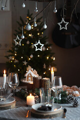 christmas tree and candles