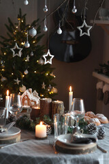 christmas table setting