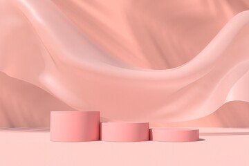 Abstract minimal scene, design for cosmetic or product display podium 3d render.	
 - obrazy, fototapety, plakaty