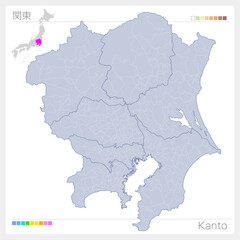 関東の地図・Kanto