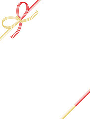 シンプルな水引のイラスト　縦書きバージョン