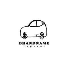 car logo cartoon icon design template black isolated cute illustration